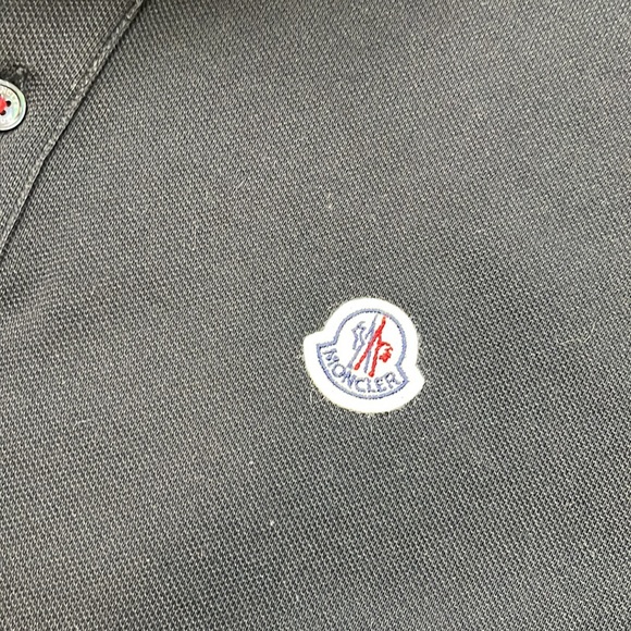 MONCLER Tipped Cotton Piqué Polo black, SIZE XL - Picture 7 of 12